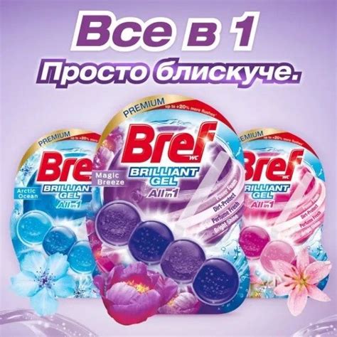 Bref Туалетный блок Арктический океанБлестящий гель Триопак – купить в ...
