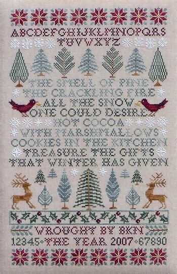 Blue Ribbon Designs Poinsettias And Pines - Cross Stitch Pattern ...