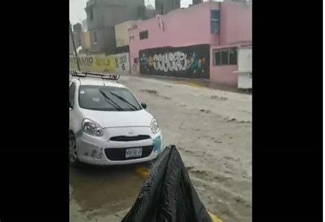 Ecatepec Fuerte Lluvia Acompañada De Granizo Causa Inundaciones