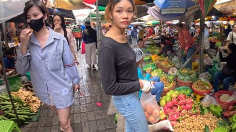 Cambodia 2024 - Walking Tour 4K - Explore Phnom Penh Local Market - YouTube