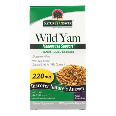 Natures Answer Wild Yam Root Extract 60 Vegetarian Capsules 25