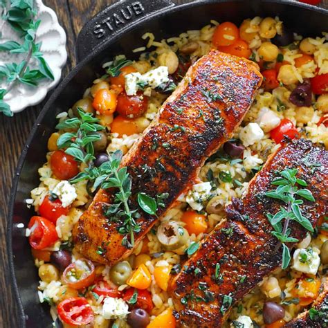 Mediterranean Salmon One Pan 30 Minute Meal Julias Album