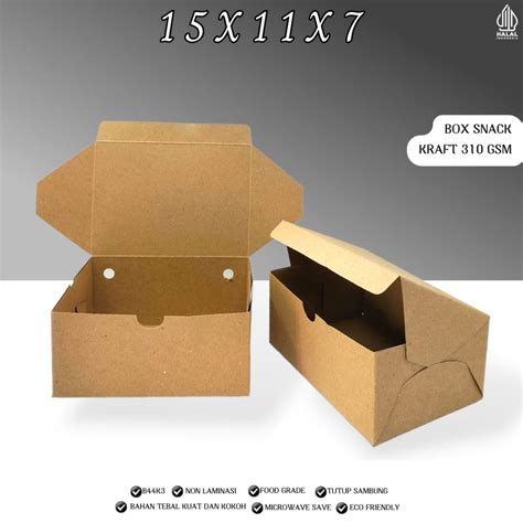 Jual Dus Snack Box Snack 15X11X7 Tebal 310 Gsm B44K3 15X11X7 Cm