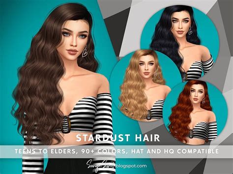 Sonyasimscc S Stardust Hair Patreon Early Access Sims Hair Womens