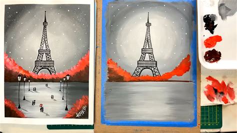 Aprende Como Dibujar Y Pintar La Torre Eiffel De Paris Paso A Paso