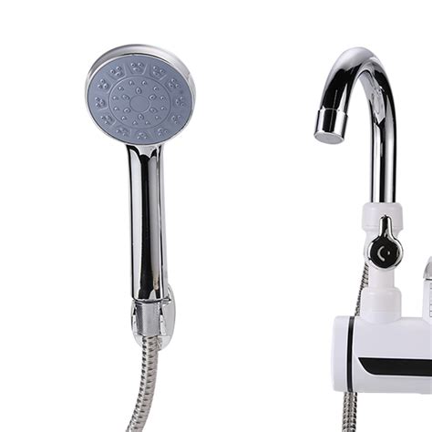 3000W Digital Display 220V Kitchen Bathroom Tankless Electric Hot Water Faucet Heater Hot Cold