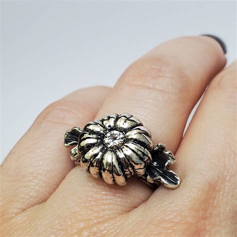 Pumpkin Ring With Cubic Zirconia