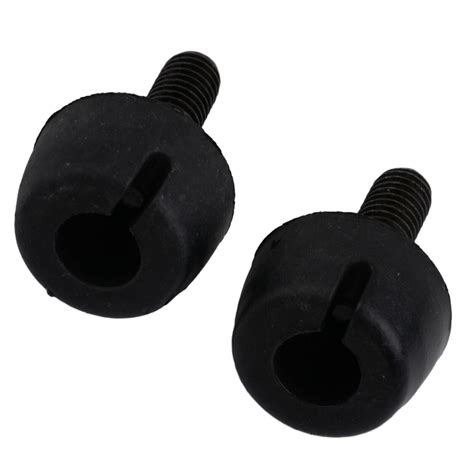 Stop Screw Bumper Clip Rubber Bumper Black Front 2pcs Bumper Grille