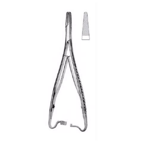 Mathieu Needle Holder Cm With Interior Ratchet Serrrated Tungsten