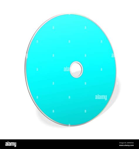 Cd Or Dvd Blank Template Cyan For Presentation Layouts And Design 3d