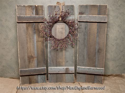 RUSTIC WOOD SHUTTERS Rustic Home Decor by NewEnglandBarnwood