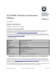 Econ T Sydney Pdf Econ Statistics For Decision Making