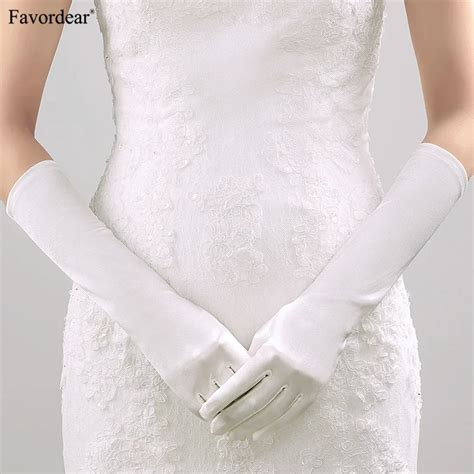 Favordear Opera Length Satin Gloves Formal Party Gloves Stretchy Satin