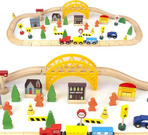 Juego De Trenes Para Ni Os De A Os Juego De Tren De Madera De