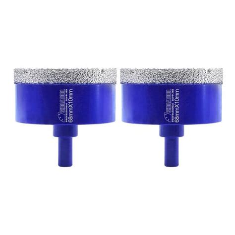 Forets Diamant 2PC 68mm Scie Cloche à Tige Triangulaire pour Porcelaine