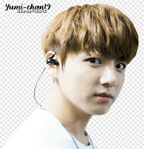 Jungkook Man Wearing White Crew Neck Shirt Png PNGEgg