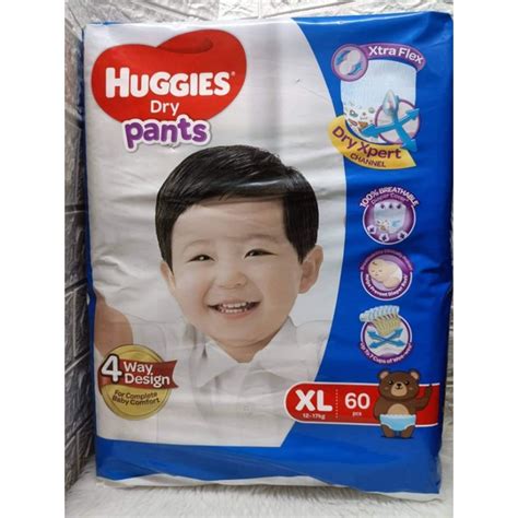 Huggies Dry Pants XL 60pcs Shopee Philippines