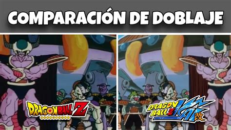 LA LLEGADA DE MECHA FREEZER Comparación de doblaje DBZ y DBZ Kai