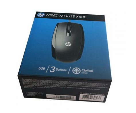 Hp X500 Wired Optical Sensor Mouse With 3 Buttons And Usb Interface