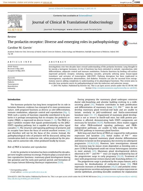 The Prolactin Receptor Diverse And Emerging Roles In Pathophysiology