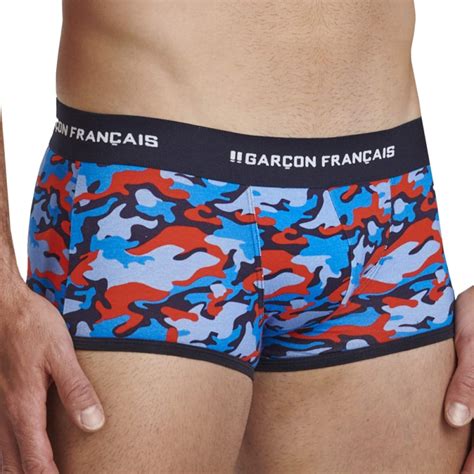 Garçon Français Camouflage Cotton Trunks Tricolor INDERWEAR