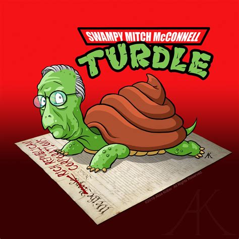 Swampy Mitch McConnell Turdle – Alisa Kober Portfolio