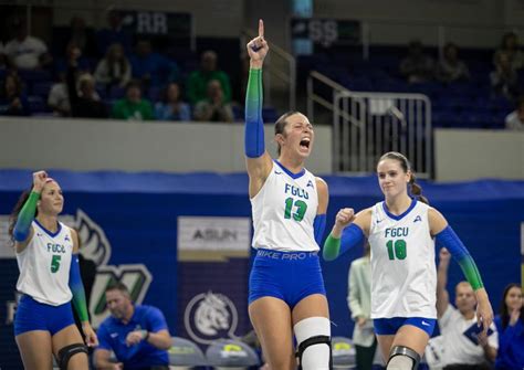 Lily Tessier Skylar English Lift Fgcu Volleyball To A Third Straight