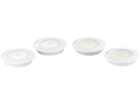 4 spots à LED COB 120 lm pour meubles de cuisine avec télécommande et