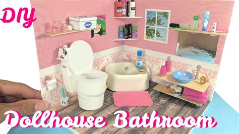 Diy Miniature Dollhouse Bathroom Toilet Sink Accessories Youtube