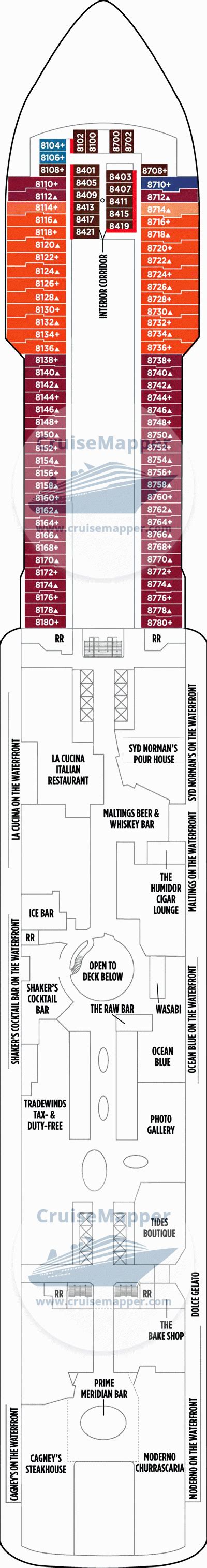 Norwegian Breakaway deck 8 plan | CruiseMapper