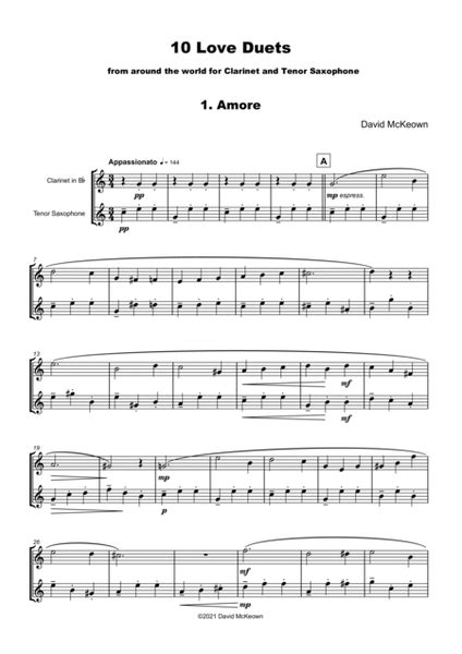 10 Love Duets for Clarinet and Tenor Saxophone by David McKeown - Woodwind Duet - Digital Sheet ...