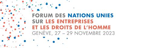 E Forum Des Nations Unies Sur Les Entreprises Et Les Droits De L