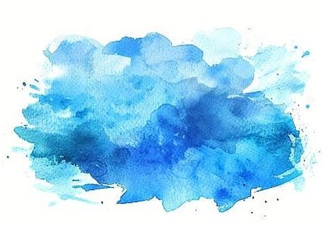 Fondo De Acuarela Dibujado A Mano Fondo De Aquarela Azul Imagen