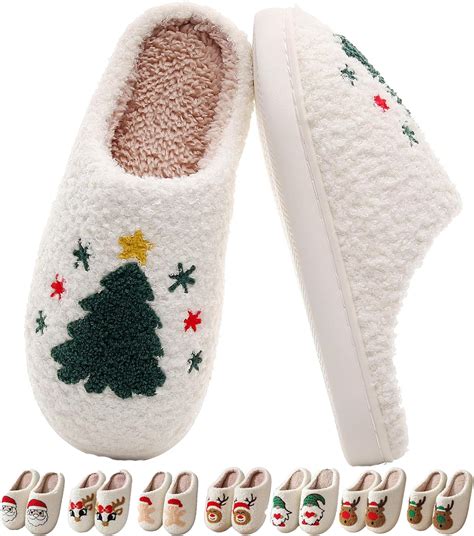 Cozy Elf Holiday Slippers Christmas Reindeer Slippers