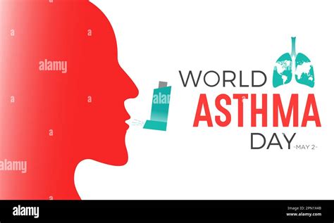 World asthma day. Vector illustration of world asthma day awareness ...