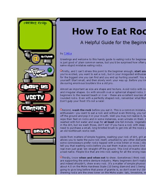 How To Eat Rocks | PDF