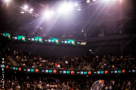 Blurred Background Of Supporters At Sports Event Crowd Of People In A