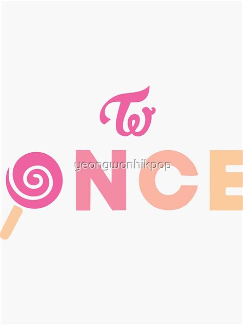 "ONCE - TWICE" Sticker for Sale by yeongwonhikpop | Redbubble