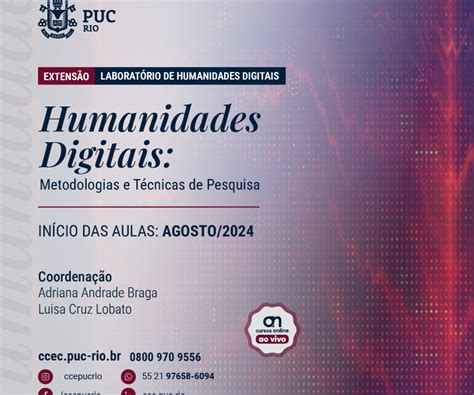 Curso De Extens O Em Humanidades Digitais Laborat Rio De Humanidades