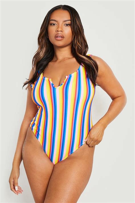 Plus Size Rainbow Swimsuit Atelier Yuwa Ciao Jp