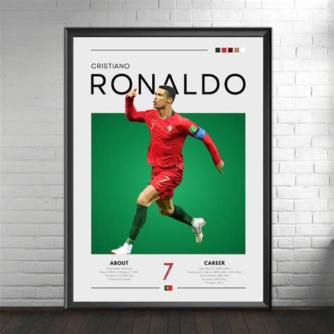 Cristiano Ronaldo Poster Cristiano Ronaldo Print Football T