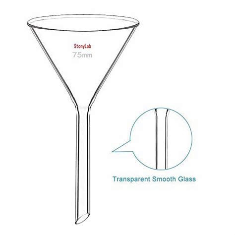 Getuscart Stonylab Pack Glass Heavy Wall Funnel Borosilicate Glass