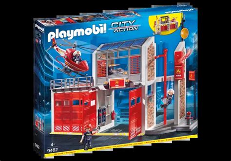 Abapri Playmobil Caserne De Pompiers Avec H Licopt Re