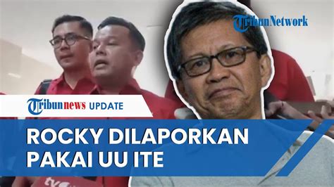 Rocky Gerung Dilaporkan Pakai UU ITE Buntut Dugaan Hinaan Bajingan