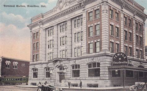 An unused postcard of the Hamilton Terminal Station