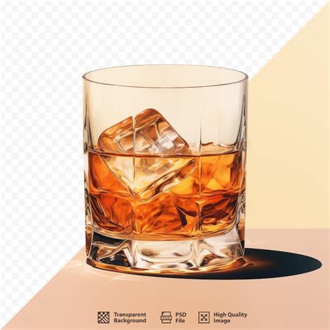 Un Vaso De Whisky Con Cubitos De Hielo Archivo Psd Premium