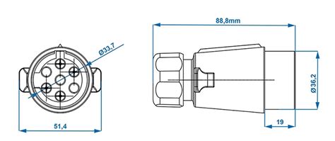 ProPlus 343503 Stecker 7 Polig PVC Mit Flachsteckeranschluss