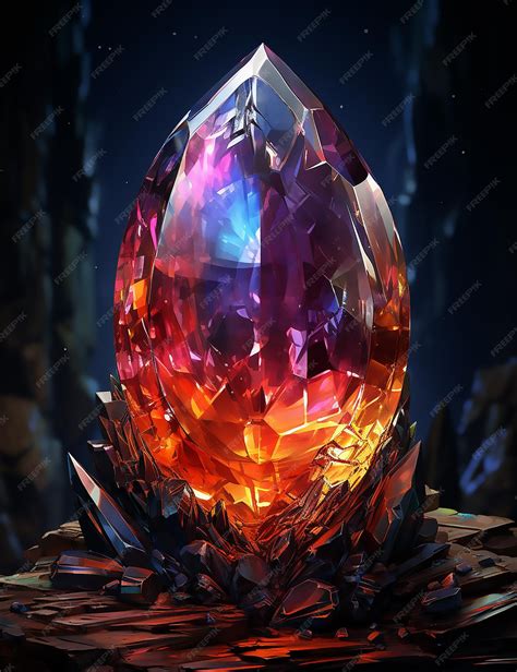 Premium Photo Colorful Cursed Gem