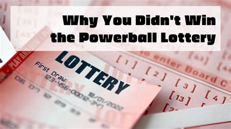 Why You Didn't Win the Powerball Lottery - ContestQueen.com