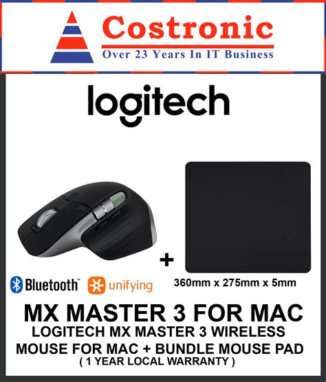 Logitech Mx Master Wireless Mouse For Mac Hyper Fast Scroll Wheel